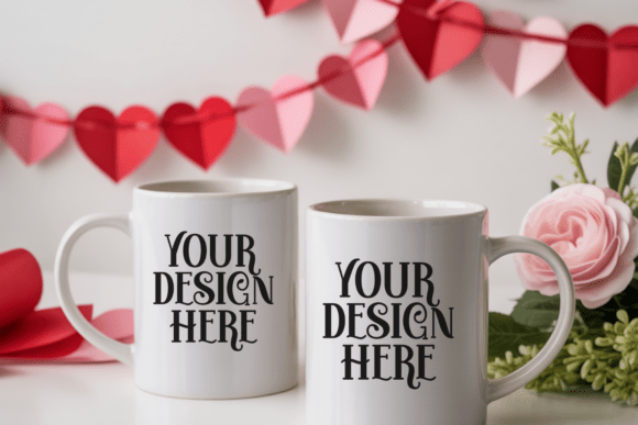 Download Valentines Couples Coffee Cup Mockup - Premium Resources